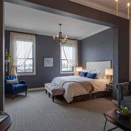 A look inside a Studio Luxe at Atticus Hotel in McMinnville, Oregon